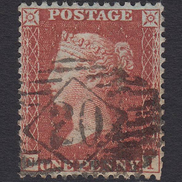 GB QV 1856 1d Red-brown (Plate 46) SG29-C8(1) CI GU London IS 20