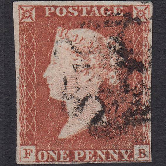 GB QV 1841 1d Red-brown (Plate 17) SG8-B1(1) FB GU 4 Margins MX