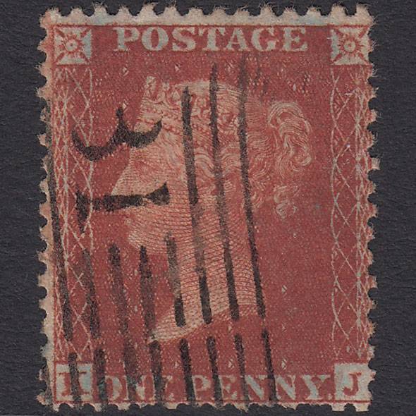 GB QV 1856 1d (Plate 36) SG29-C8(1) KJ GU Edinburgh 131 Roller Cancel