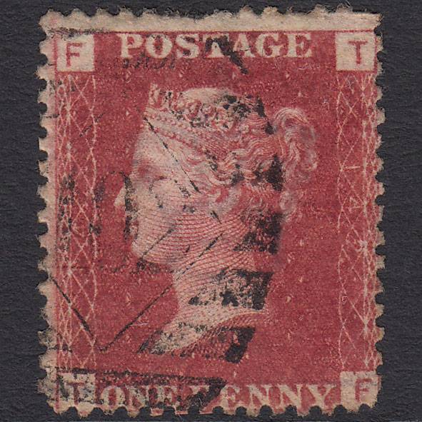 GB QV 1864 1d Lake-red (Plate 142) SG44-G1(2) TF GU London IS 102 102d12