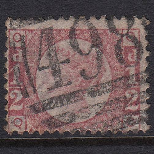 GB QV 1870 1/2d Rose (Plate 12) SG49-G4 QO GU Manchester 498