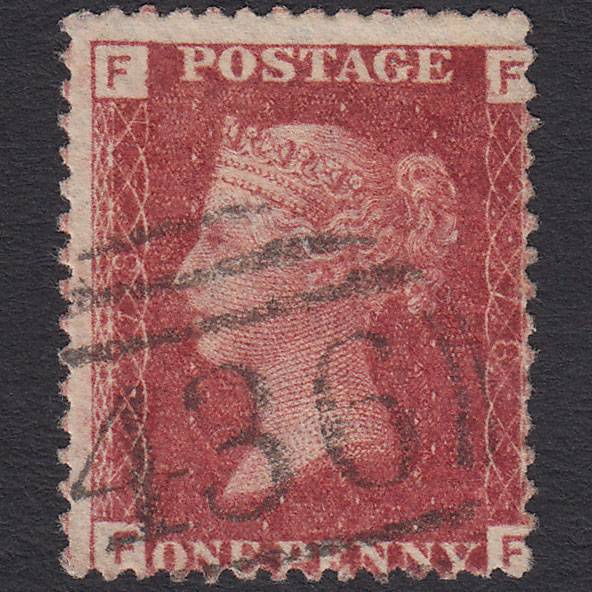 GB QV 1864 1d Lake-red (Plate 78) SG44-G1(2) FF FU Lancaster 436