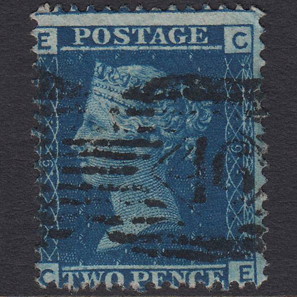 GB QV 1858 2d Blue (Plate 9) SG45-G2 CE VFU London IS 46 46.f