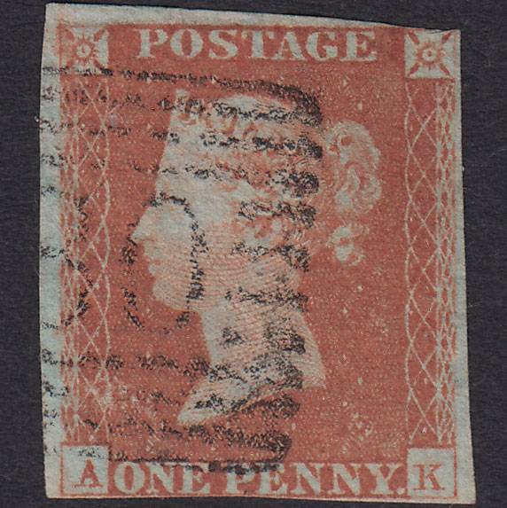 GB QV 1841 1d (Plate 77) SG8-B1(1) AK GU Missing Imprimatur nr 4M Scotland