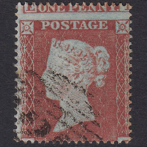 GB QV 1854 1d Red-Brown Plate 175 SG17-C1(1) FI GU Large Misperf