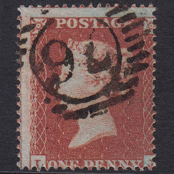 GB QV 1854 1d Red-Brown Plate R5 SG17-C1(1) LJ FU London D&S 76 Misperf