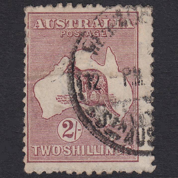 AUSTRALIA 1924 2sh Maroon Kangaroo SG74 GU CDS CANCEL