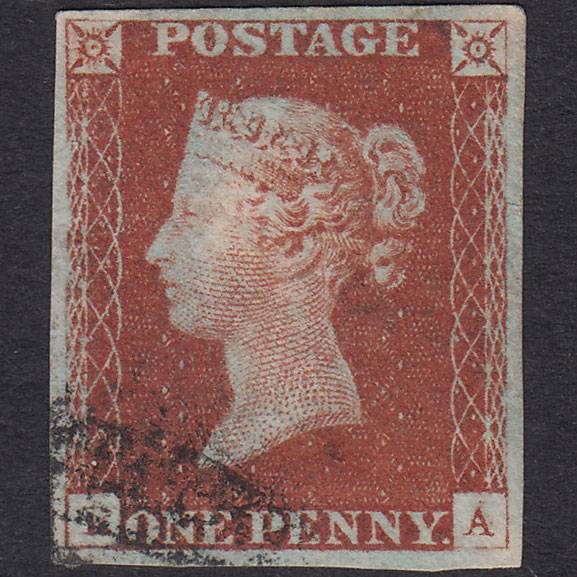 GB QV 1841 1d Red-Brown Plate 58 SG8-B1(1) RA FU 4M P To R Double Letter