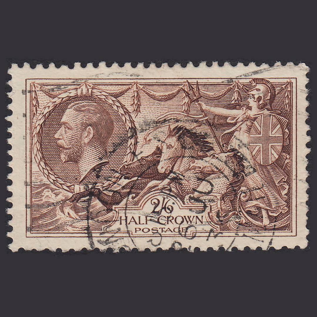 GB KG5 1934 2/6 Chocolate-Brown Seahorses SG450-N73(1) FU CDS