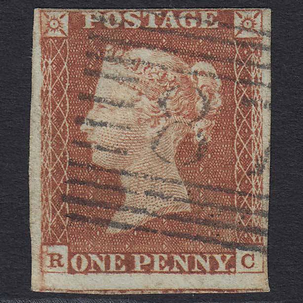GB QV 1841 1d Red-brown (Plate 61) (SG8) 'RC' FU Cullen (87) 4M Imperf