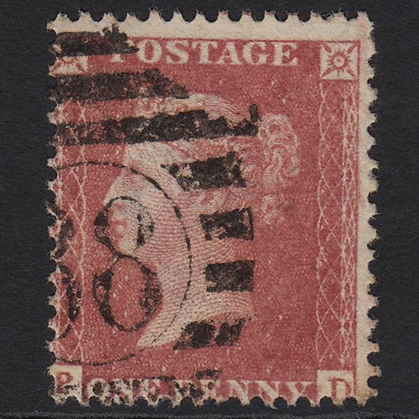 GB QV 1857 1d Rose-red (Plate 57) SG40-C10(1) PD FU London No.88