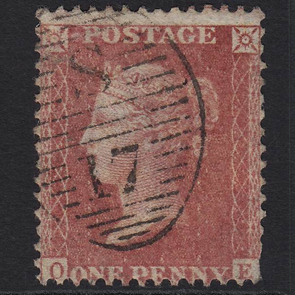 GB QV 1857 1d Rose-red (Plate 48) SG40-C10(1) OE GU in London S17