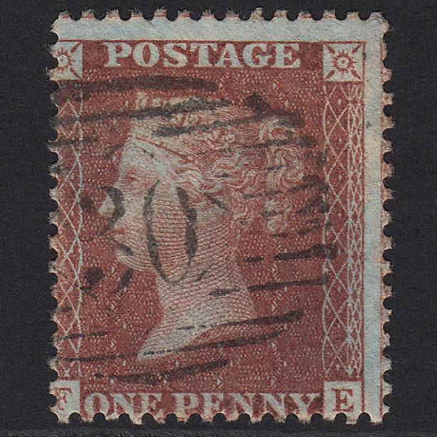 GB QV 1856 1d Red-brown (Plate 32) SG29-C8(1) FE FU London IS 30