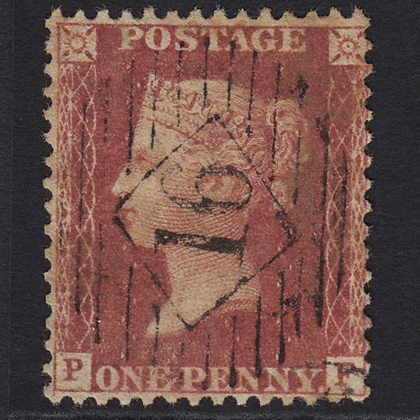 GB QV 1857 1d (Plate 58) SG40-C10(1) PF GU London IS 16 Extended Frame Line