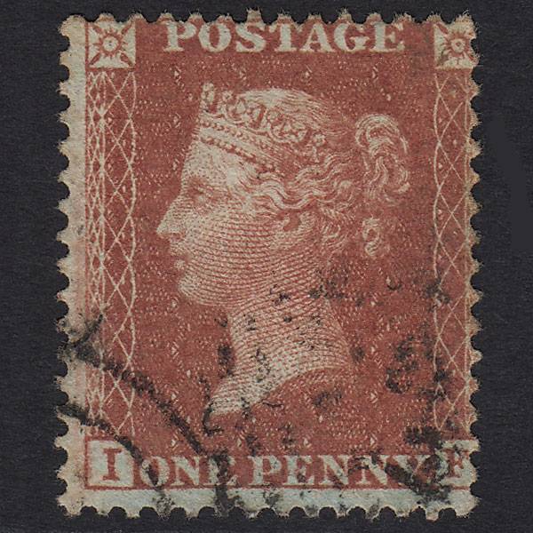 GB QV 1856 1d Red-brown (Plate 34) SG29-C8(1) IF VFU