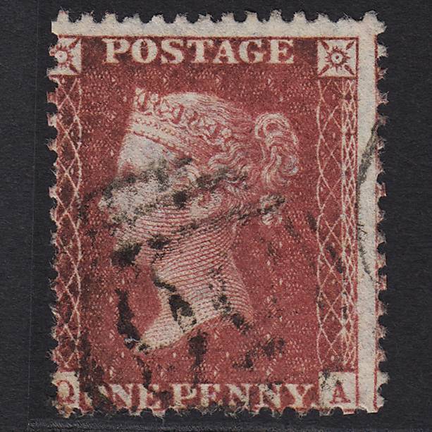 GB QV 1857 1d Deep Rose-red (Plate 44) SG41-C10(4) QA GU