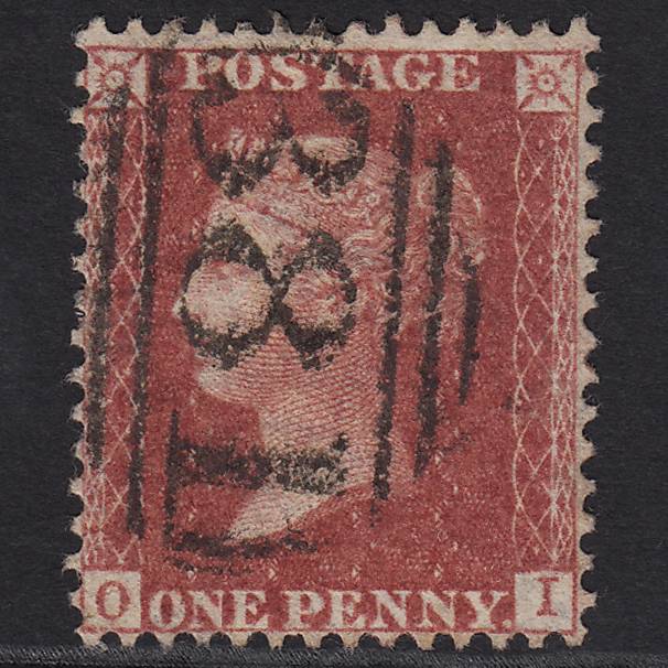 GB QV 1857 1d Rose-red (Plate 48) SG40-C10(1) OI FU Horsham 381