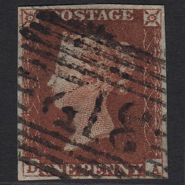 GB QV 1841 1d Deep Red-brown (Plate 51) SG10-B1(4) DA FU 4M Stranraer 312