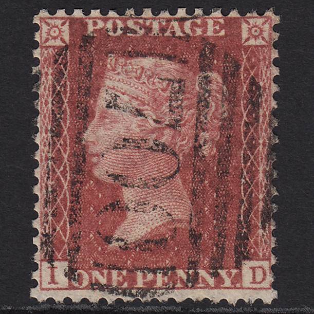 GB QV 1857 1d Rose-red (Plate 36) SG40-C10(1) ID GU Sheffield 700 (large)