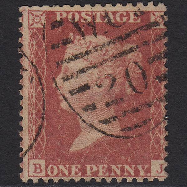 GB QV 1857 1d Rose-red (Plate 62) SG40-C10(1) BJ GU London D&S WC20 Misperf