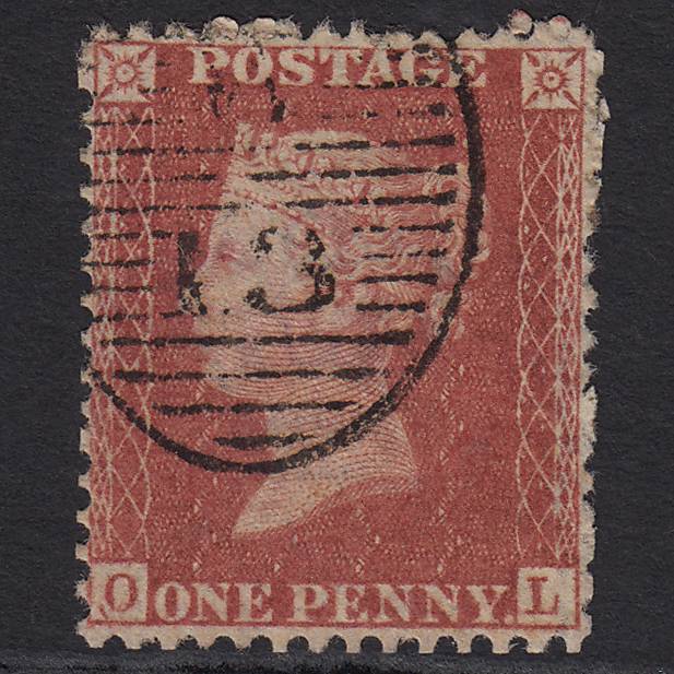 GB QV 1857 1d (Plate 57) SG40-C10(1) Constant Variety OL VFU London D&S W13