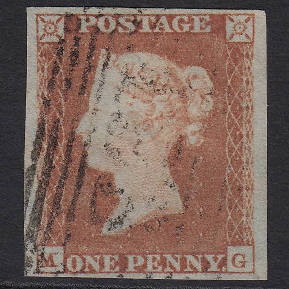 GB QV 1841 1d Red-brown (Plate 97) SG8-B1(1) MG VFU 4M Imperf Scotland