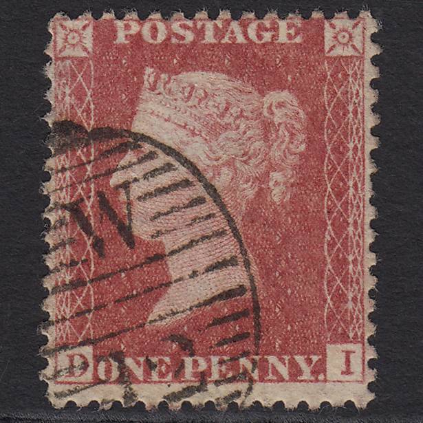 GB QV 1857 1d Rose-red (Plate 34) SG40-C10(1) DI FU London D&S W12