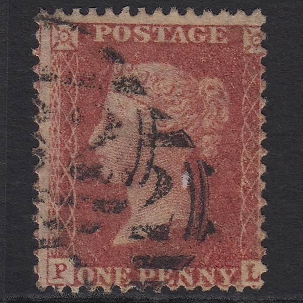 GB QV 1857 1d Rose-red (Plate 55) SG40-C10(1) PL GU Misperf