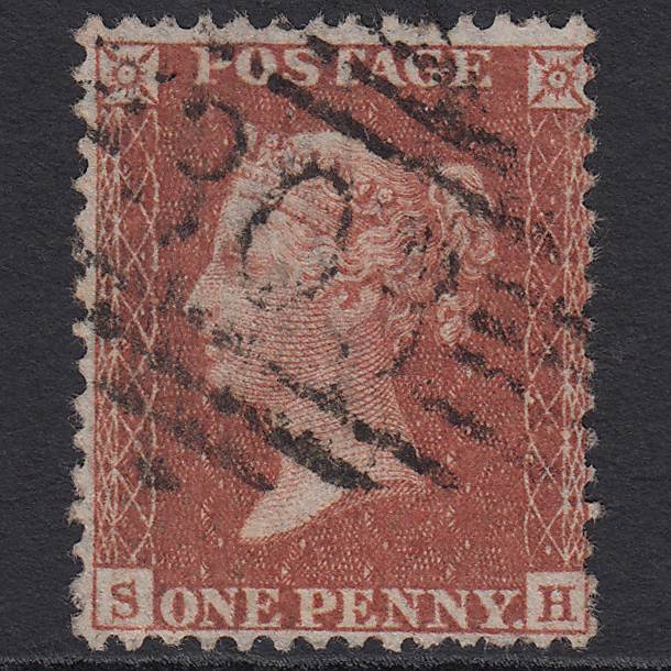 GB QV 1855 1d Red-brown (Plate 12) SGC6(1) SH FU Limerick 303