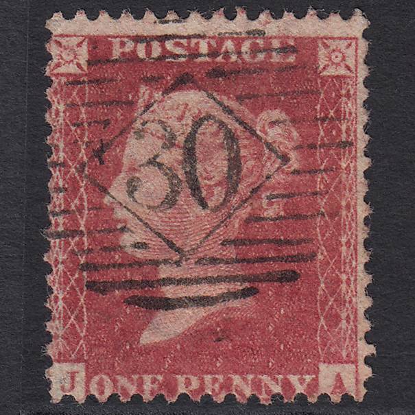 GB QV 1857 1d Rose-red (Plate 43) SG40-C10(1) JA FU London IS 30 30.f