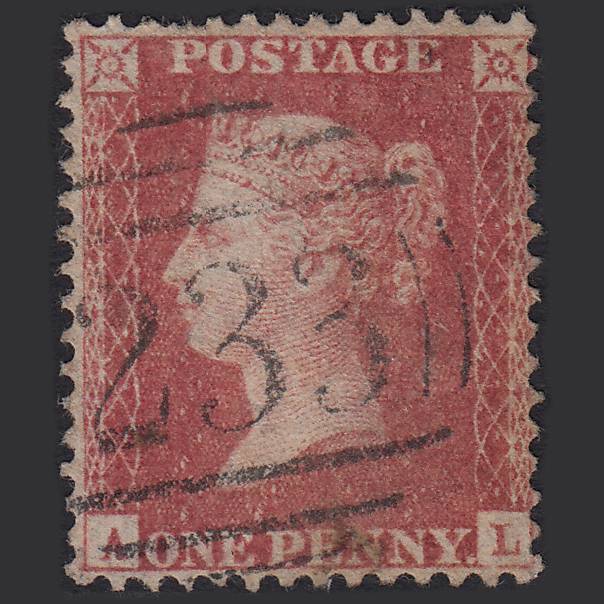 GB QV 1857 1d Rose-red (Plate 47) SG40-C10(1) AL GU Darlington 233