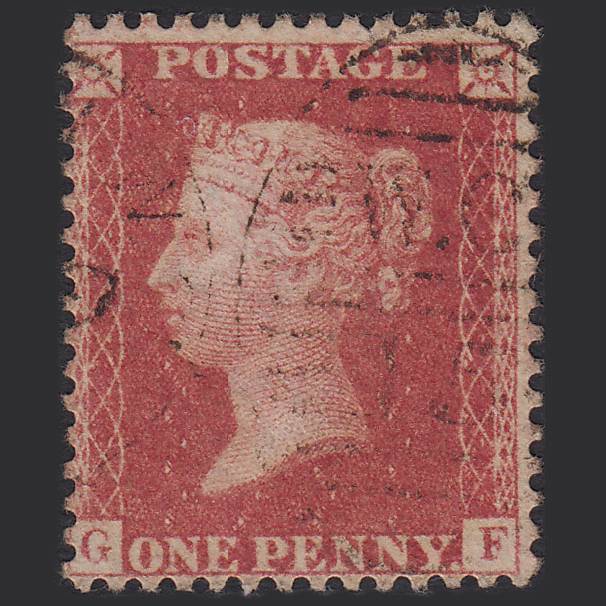 GB QV 1857 1d (Plate 62) SG40-C10(1) GF GU London D&S WC15 Micro Tear