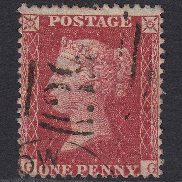 GB QV 1857 1d Rose-red (Plate 57) SG40-C10(1) GG FU