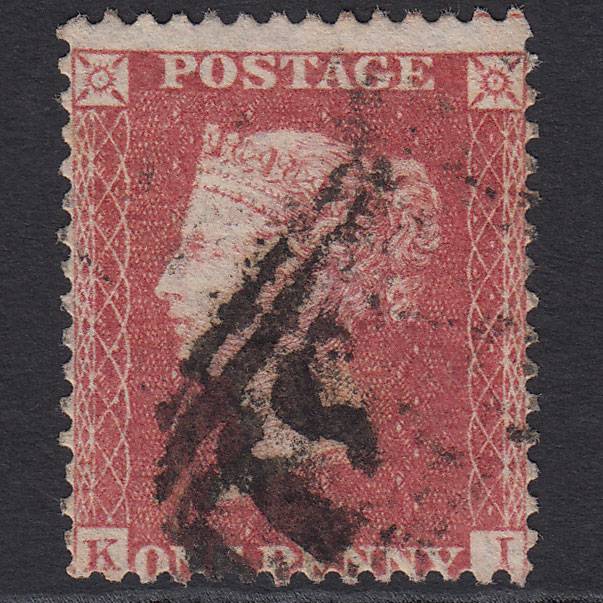 GB QV 1857 1d Rose-red (Plate 44) SG40-C10(1) KI GU Misperf