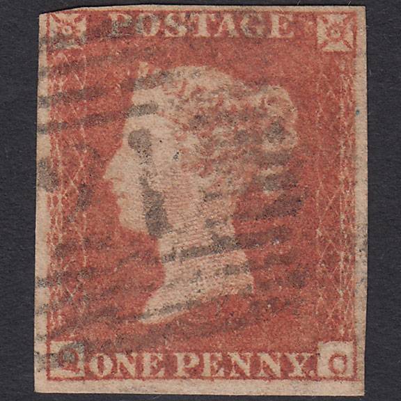 GB QV 1841 1d Red-brown (Plate 104) SG8-B1(1) QC GU nr 4 Margins Scotland
