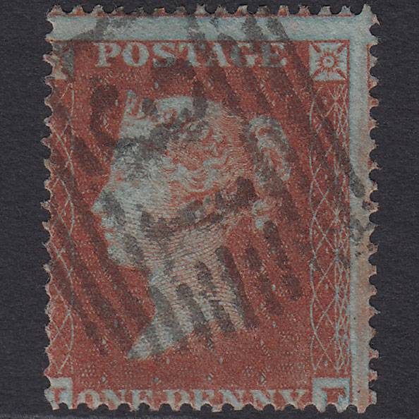 GB QV 1854 1d (Plate 189) SG17-C1(1) Framed Reverse IF FU Edinburgh 131