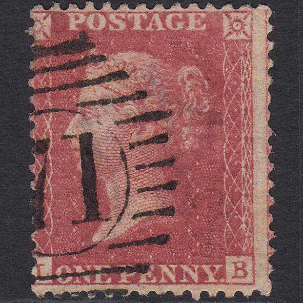 GB QV 1857 1d Rose-red (Plate 47) SG40-C10(1) LB FU London D&S 71 Misperf
