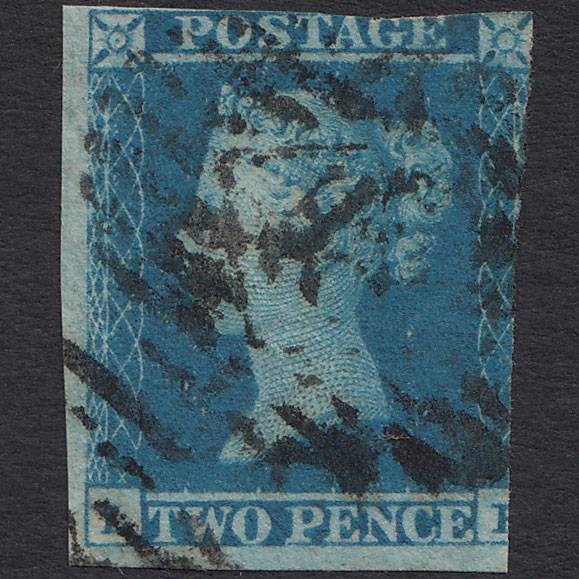 GB QV 1841 2d Blue (Plate 4) SG14-E1(2) LB GU
