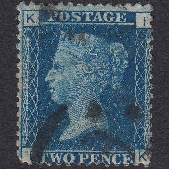 GB QV 1869 2d Blue (Plate 15) SG46-G3 IK GU Light Cancel