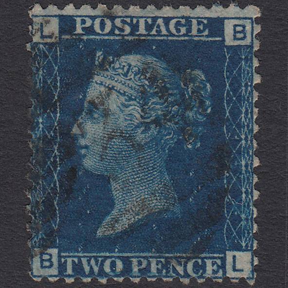 GB QV 1869 2d Blue (Plate 15) SG46-G3 BL FU