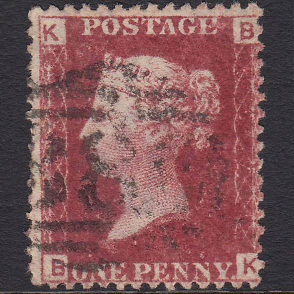 GB QV 1864 1d Lake-red SG44-G1(2) BK FU