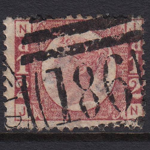 GB QV 1870 1/2d Rose-red (Plate 14) SG48-G4 JN GU Chesterfield 186