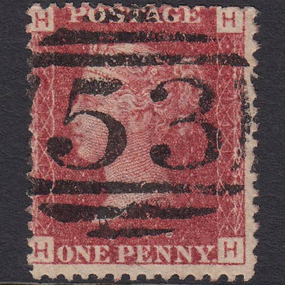 GB QV 1864 1d Lake-red (Plate 111) SG44-G1(2) HH FU Bath 53