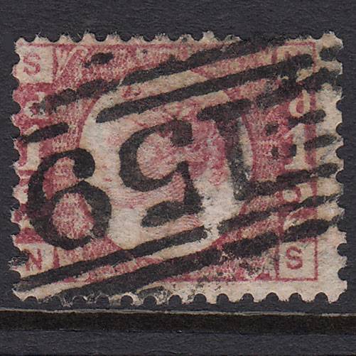 GB QV 1870 1/2d Rose-red (Plate 1) SG48-G4 NS FU Glasgow 159 Roller Cancel