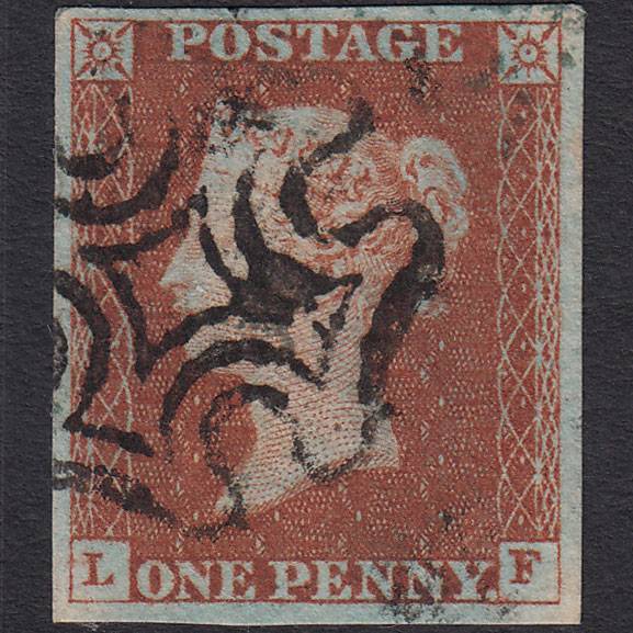 GB QV 1841 1d Red-brown (Plate 30) SG8-B1(1) LF FU 4 Good Margins MX