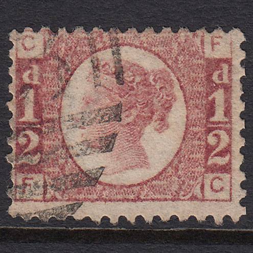 GB QV 1870 1/2d Rose (Plate 1) SG49-G4 FC FU