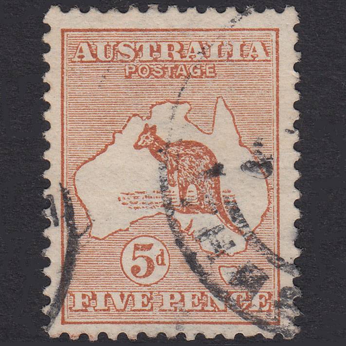 AUSTRALIA 1913 5d Chestnut Kangaroo SG8 FU