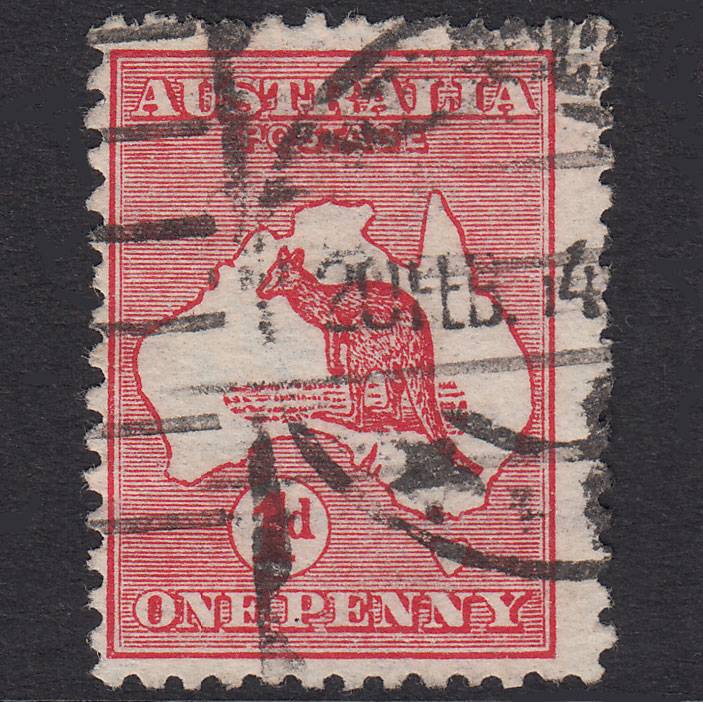 AUSTRALIA 1913 1d Red Kangaroo SG2D FU