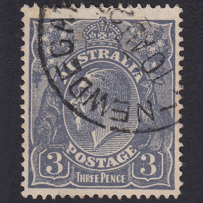 AUSTRALIA 1928 3d Dull Ultramarine King George V SG100 FU Newdegate CDS