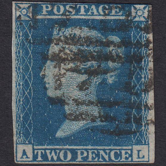 GB QV 1840 2d Violet-Blue Early Stage Plate 4 SGES17 AL FU Nr 4M